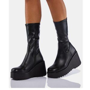 STEVE MADDEN - Proceed Wedge Boots - Size 8.5 Women's